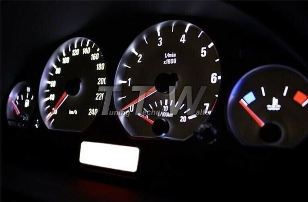 LED-Umbauset WEIß für E46 Standard-Tachos mit Bordcomputer