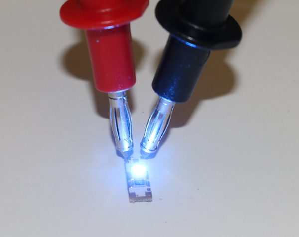 uLED - MikroLED 13x5mm von 3V bis 12V - hell - Achtung!